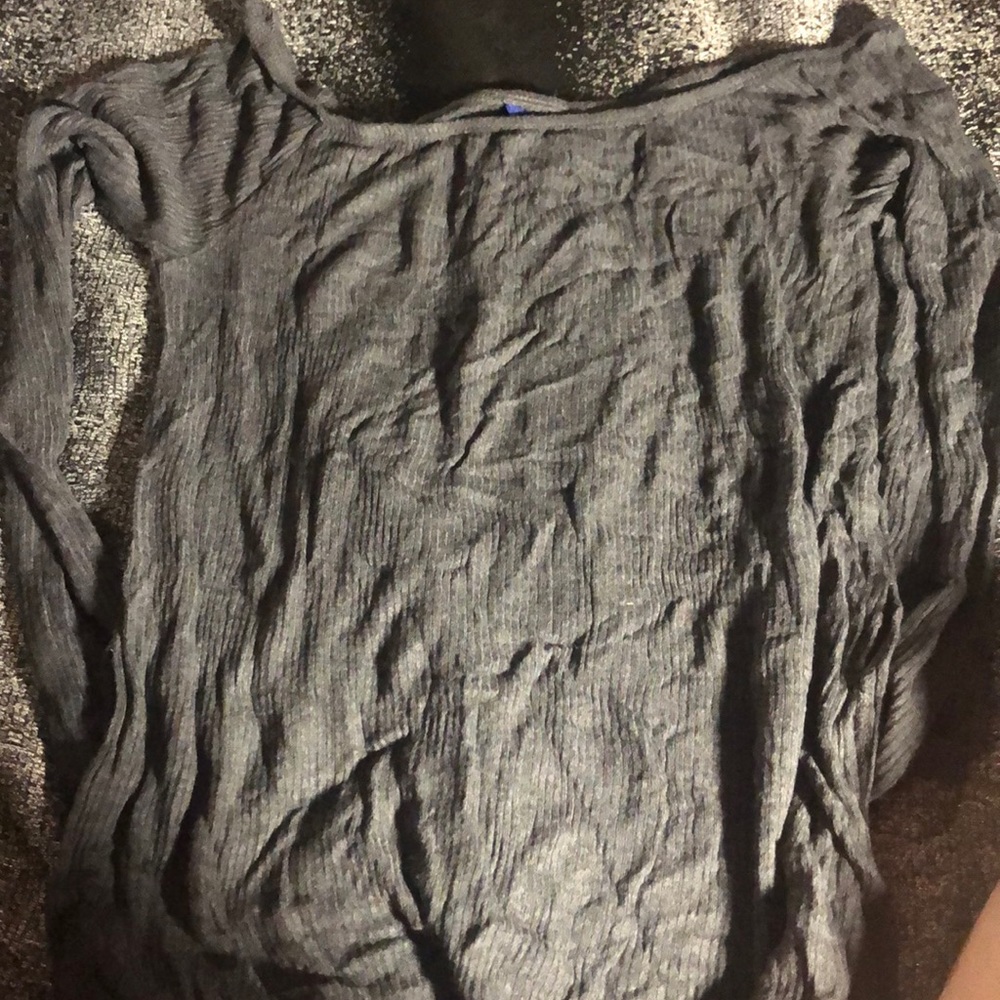 grey off the shoulder top